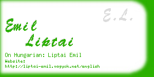 emil liptai business card